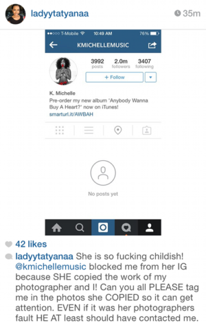 Nothing New Under The Sun: K. Michelle Accused Of STEALING IG Model's